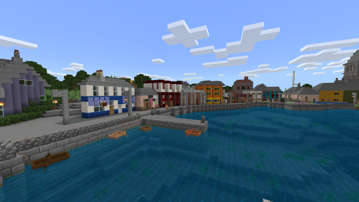 Screenshot: Cumbraecraft - Harbour, Millport, Isle of Cumbrae in Minecraft
