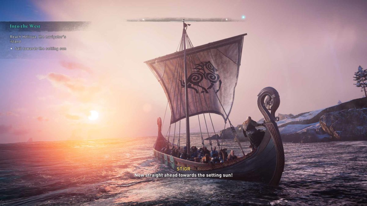 Screenshot of Viking Longboat from Assassin's Creed Valhalla.